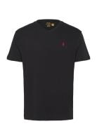 Classic Fit Jersey V-Neck T-Shirt Tops T-Kortærmet Skjorte Black Polo ...