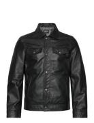 Walter Leather Bomber Jacket Bomberjakke Jakke Black Jofama