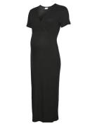 Mltrinity Tess Ss Jrs Midi Dress 2F Noos Knælang Kjole Black Mamalicio...