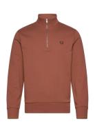 Half Zip Sweatshirt Tops Sweatshirts & Hoodies Sweatshirts Red Fred Pe...