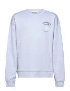 Printed Message Sweatshirt Tops Sweatshirts & Hoodies Sweatshirts Blue...