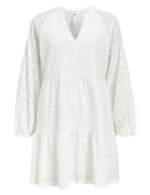 Objlaila Gia L/S Re Short Dress Noos Kort Kjole White Object