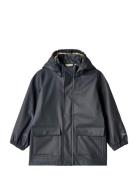 Rainwear Ollo Jacket Outerwear Rainwear Jackets Navy Wheat