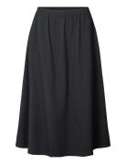 Agnes Skirt - Seersucker Skirts Maxi Skirts Black STUDIO FEDER