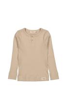 Tee Ls Tops T-shirts Long-sleeved T-Skjorte Beige MarMar Copenhagen