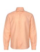 1927: Cotton/Lin Shirt Wf L/S Tops Shirts Linen Shirts Orange Lindberg...