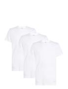 S/S Crew Neck 3Pk Tops T-Kortærmet Skjorte White Calvin Klein