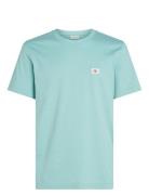 Woven Label Regular Tee Tops T-Kortærmet Skjorte Blue Calvin Klein Jea...