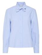 Yasoxa Ls Tie Neck Shirt S. Tops Shirts Long-sleeved Blue YAS