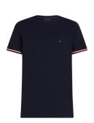 Global Stripe Cuff Tee Tops T-Kortærmet Skjorte Navy Tommy Hilfiger