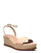 Leona Suede Espadrille Espadrillos Med Hæl Sandal Beige Lauren Ralph L...