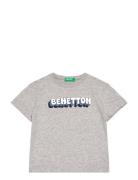 T-Shirt Tops T-Kortærmet Skjorte Grey United Colors Of Benetton