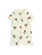 Lingonberries Aop Baby Summersuit Bodysuits Short-sleeved Cream Mini R...