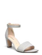 Ankle-Strap Sandal Sandal Med Hæl Silver Gabor