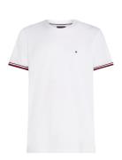 Global Stripe Cuff Tee Tops T-Kortærmet Skjorte White Tommy Hilfiger