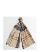 Barbour Abigail Tartan Accessories Scarves Lightweight Scarves Beige B...