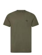 Cotton Jersey Frode Emb Logo Tee Tops T-Kortærmet Skjorte Khaki Green ...