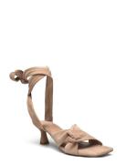 Dante6-Ziya Heeled Suede Sandals Sandal Med Hæl Beige Dante6