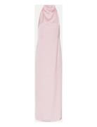 Satin Halterneck Dress Designers Maxi Dress Pink ROTATE Birger Christe...