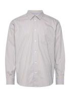 Nico Poplin Shirt Designers Shirts Casual Blue WOOD WOOD