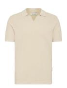 Cfmateo Ss Structured Polo Knit Tops Knitwear Short Sleeve Knitted Pol...