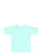 Unisex Long T-Shirt Tops T-Kortærmet Skjorte Blue Gugguu