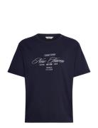 Graphic Ss T-Shirt Tops T-shirts & Tops Short-sleeved Navy GANT