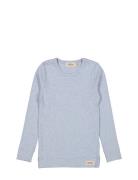 Plain Tee Ls Tops T-shirts Long-sleeved T-Skjorte Blue MarMar Copenhag...