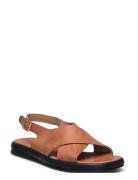 Sandals - Flat Flade Sandaler Brown ANGULUS