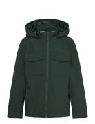 Hooded Water-Repellent Parka Parka Jakke Green Mango