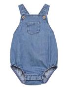 Denim Cotton Romper Bottoms Dungarees Blue Mango
