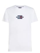 Flag Box Tee Tops T-Kortærmet Skjorte White Tommy Hilfiger