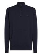 Essential Terry 1/4 Zip Tops Knitwear Half Zip Jumpers Navy Tommy Hilf...