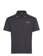 Polo Shirt Tops Polos Short-sleeved Black EA7