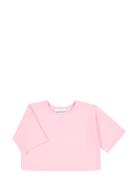 Cropped T-Shirt Tops T-Kortærmet Skjorte Pink Gugguu