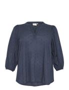 Kcjolana Blouse Tops Blouses Long-sleeved Navy Kaffe Curve