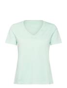 Reg Sunfaded Ss V-Neck T-Shirt Tops T-shirts & Tops Short-sleeved Gree...