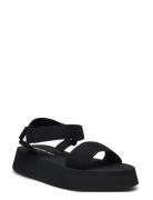 Sandal Velcro Webbing Mg Flade Sandaler Black Calvin Klein