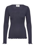 Pointella Troja Tee Ls Tops T-shirts & Tops Long-sleeved Navy Mads Nør...