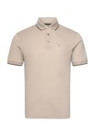 Polo Shirt Tops Polos Short-sleeved Beige Emporio Armani