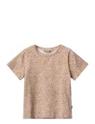 T-Shirt S/S Manna Tops T-Kortærmet Skjorte Pink Wheat