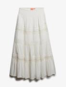 Ibiza Lace Mix Maxi Skirt Skirts Maxi Skirts White Superdry