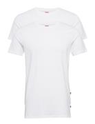 Levis Men Solid Crew 2P Tops T-Kortærmet Skjorte White Levi's®