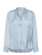 Tink Satin Raye Tops Blouses Long-sleeved Blue Zadig & Voltaire