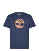 Camo Tree Logo Short Sleeve Tee Tops T-Kortærmet Skjorte Navy Timberla...