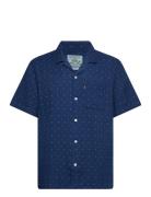 The Sunset Camp Shirt Grid Ind Tops Shirts Short-sleeved Blue Levi's®