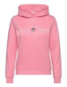 Reg Shield Hoodie Tops Sweatshirts & Hoodies Hoodies Pink GANT