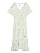 Vmflora Olga Ss 7/8 Dress Wvn Ga Knælang Kjole Multi/patterned Vero Mo...