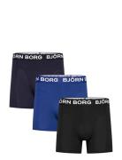 Bamboo Cotton Blend Boxer 3P Boxershorts Navy Björn Borg