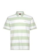 Palesstripe Tops Polos Short-sleeved Green BOSS